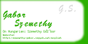 gabor szemethy business card